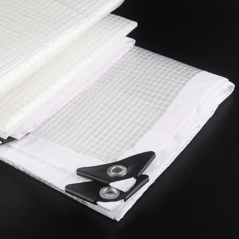 Cheap Goat Tents 0.33mm PE White Mesh Rainproof Cloth Garden Plants Shed Boat Truck Cover Tarpaulin Camping Tent Yard Balcony Waterproof Canopy   